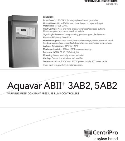 aquavar centrifugal pump controller manual|aquavar abii manual.